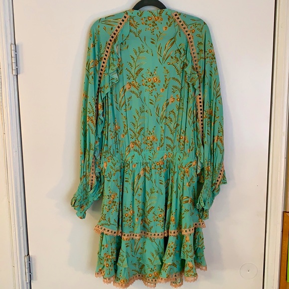 Rare! Spell and the Gypsy Maisie aqua and gold playdress. Runs small. - Picture 8 of 10